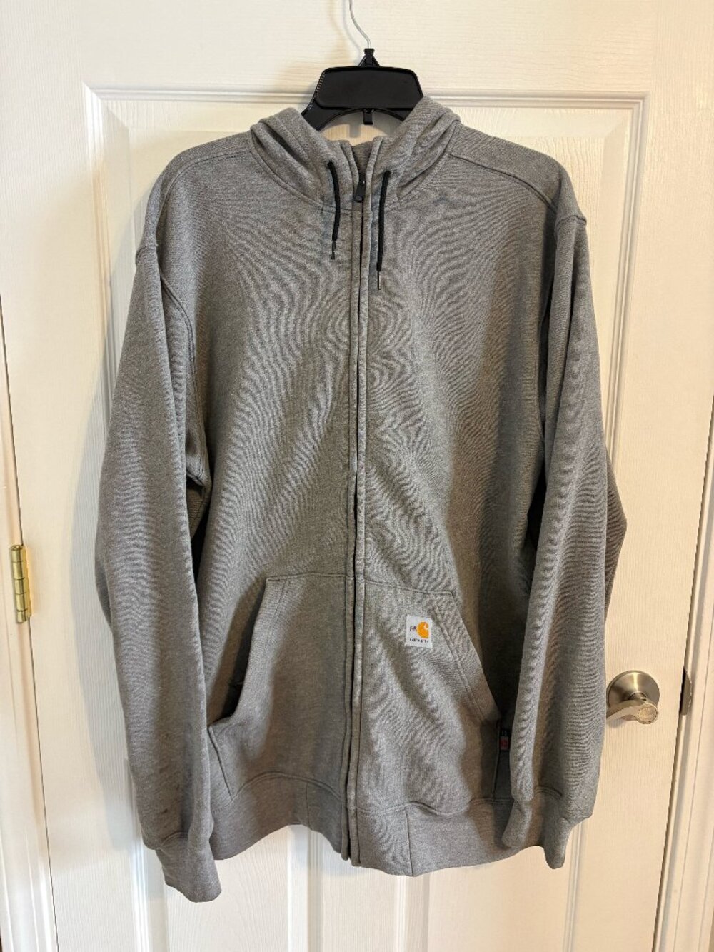 Carhartt FR Flame Resistant Full Zip Hoodie Men's M Tall Gray TS4982 NFPA 2112